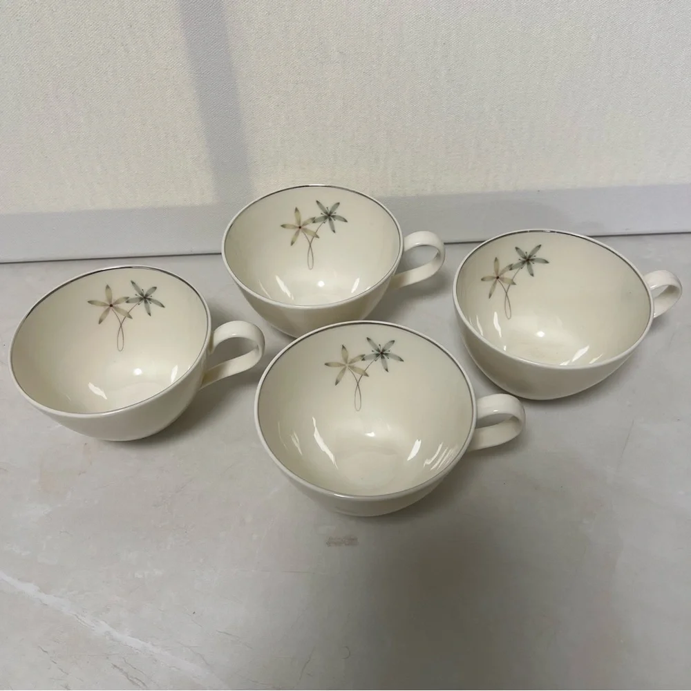 Constellation Castleton Fine China Teacups Mid-Century Modern Atomic